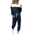thumbnail image 2 of Pyhlmscde Women's Two Piece Outfit Long Sleeve Crewneck Pullover Tops And Long Pants Sweatsuits With Sweatpants, Women Sweater Sets 2 Piece Outfits, Suits For Women, Womens Set, 2 of 2