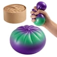 thumbnail image 2 of Colorful Dumpling Squishy, Cute Squishy Dumpling Large with Steamer, Squishy Dumpling Doll with Cute Expressions, Silicone Bun Sensory Fidget Dolls, Hand Pinching Decompression Dolls, 2 of 5