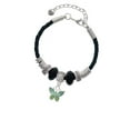 thumbnail image 2 of Delight Jewelry Silvertone Butterfly with Green Wings Niece Celtic Knot Leather Bead Bracelet, 7"+2" Extender, 2 of 4