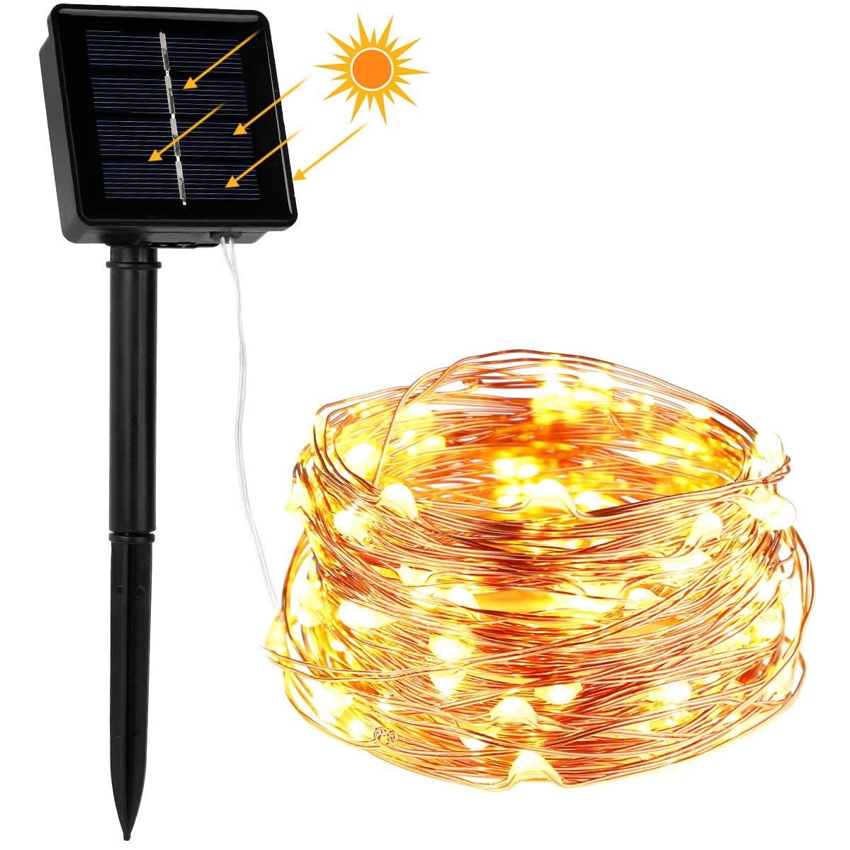 Amazon Com Garden Solar Lights 50 Led Outdoor Solar String