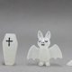 thumbnail image 4 of Luminosa Halloween Escultura Fantasma Dibujos Animados Festival Regalos para Contenedores Vidrio Oficina Mini Jardín Diy, 4 of 7