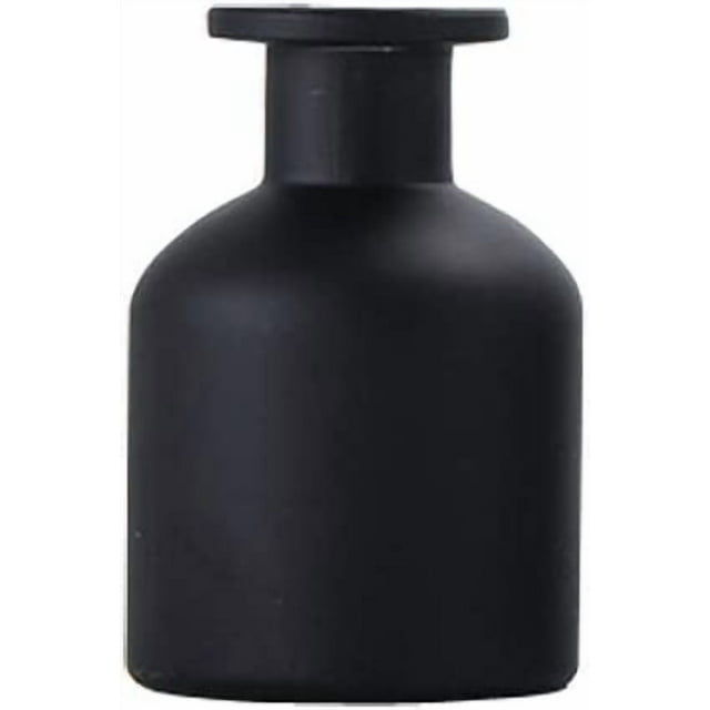SYBL Black Cylindrical Glass Reed Diffuser Bottle Aroma Diffuser Vase Fragrance Accessories Use for DIY Replacement Sets Craft Projects Wedding Party (150ml/5oz)