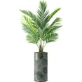 thumbnail image 4 of Artificial Tree in Contemporary Planter, Fake Areca Tropical Palm Silk Tree for Indoor and Outdoor Home Decoration - 66" Overall Tall (Plant Pot Plus Tree), 4 of 5