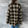 thumbnail image 3 of Leopard Print Jacket Ladies Houndstooth Leopard Print Contrast Plaid Long Sleeve Shirt Jacket, 3 of 6