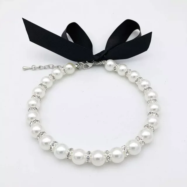 Perro De Diamantes Collar De Perlas De Joyería Para Perro...