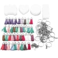 thumbnail image 2 of Juego De Llaveros De Bricolaje, Llaveros En Blanco Práctico Multifuncional Múltiples Colores Apariencia Exquisita Para Llaveros De Bricolaje Para Regalos De Bricolaje ANGGREK Otros, 2 of 5