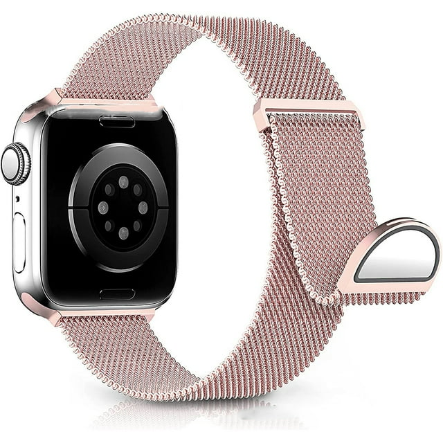Stainless Steel Loop Replacement Bands, Premium Material Mesh Loop with Strong Magnetic Clasp for Apple Watch Ultra Series, Exquisite Appearance Dual Magnetic Clasp Strap for Men Women, 41mm