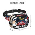 thumbnail image 2 of Lsque Sml Jeffy Pattern Square Double Layer Waist Bag, Durable Twill Fabric Waist Pack with Adjustable Belt,Outdoor Hiking, Running, Travel Waist Bag, 2 of 6