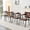 Brown PU, variant on Leumius Dining Chairs Set of 4,PU Leather Dining Room Chairs with Cushion Seat and Metal Legs,Modern Minimalist Style Kitchen Chairs for Kitchen Living Room,Easy Assembly,Black PU