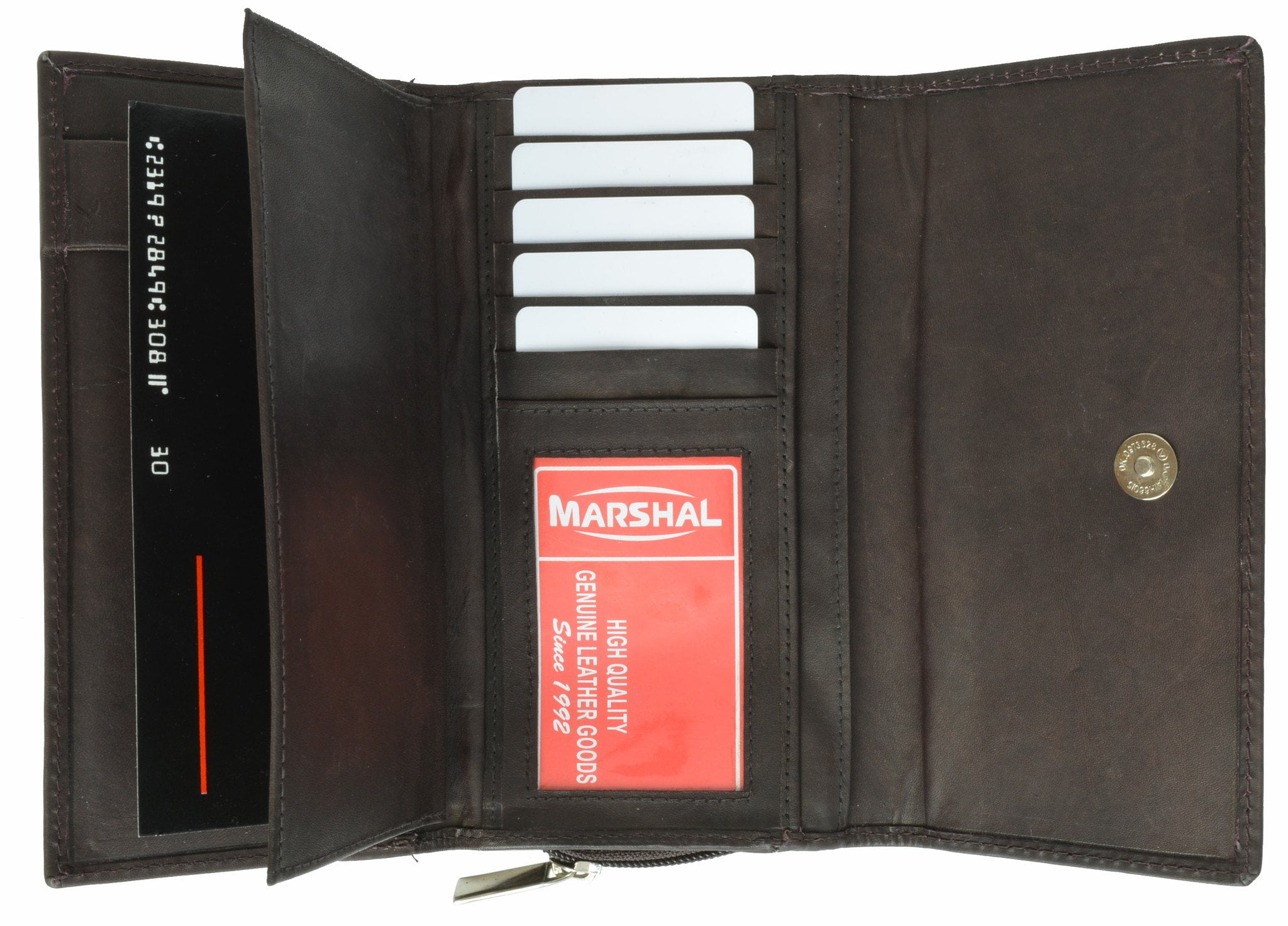 Ladies Genuine Leather Checkbook Wallet Organizer with Detachable