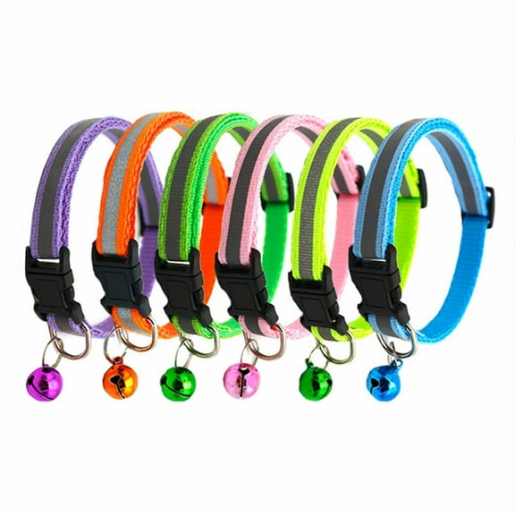 BESTSKY 6Pcs Dog Collar,All Pets Dog Harness,Lightweight Convenient Dog Leash,19-32cm