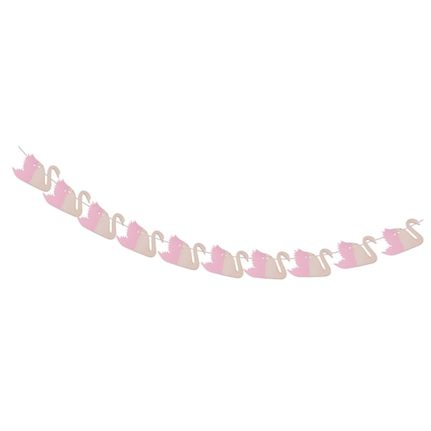 Lindo Cisne De Que Cuelga Estandarte Garland Cama Para Bebé Habitación Para Decoración Rosado Soledad Cisne de madera