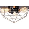 thumbnail image 3 of Woodbridge Lighting Lanning 3-Light Metal Flush-Mount in Nickel/Black, 3 of 4