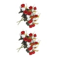 thumbnail image 3 of mmirethe 1/2/3/5 2x Fausses Roses Haute Plasticité Large Gamme d'Applications Motif Tridimensionnel Multi-Couleur Rouge et Blanc 2 Pcs, 3 of 6