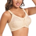 thumbnail image 5 of FITORON Wireless Bra for Women Seamless Comfort Bra Full Coverage Everyday T-Shirt Bra Plus Size Lightly Lined Beige,Size S, 5 of 7