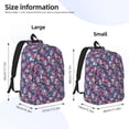 thumbnail image 3 of Lsque flower Skull leaf colorful Pattern Canvas Daypack, Durable Backpack, High-quality Versatile Backpack,Vintage Compact Backpack-Small, 3 of 6