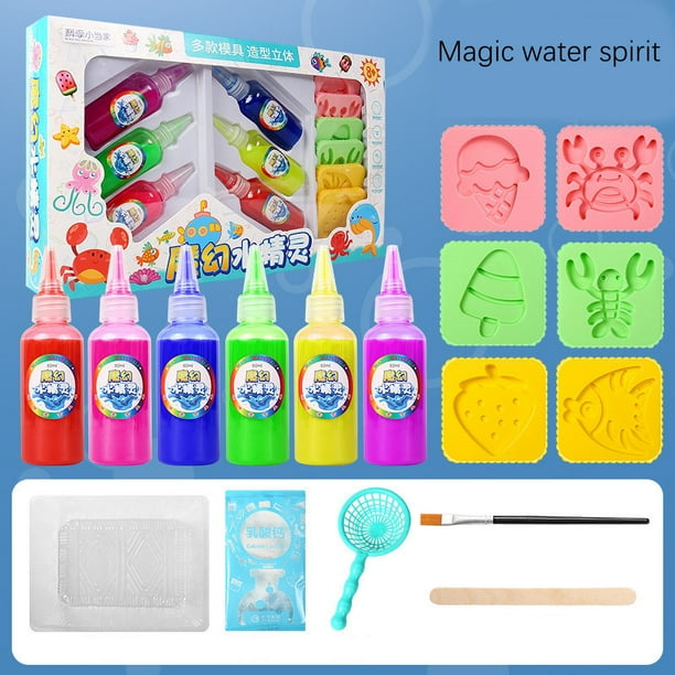 Juguetes de piscina, juguetes para bebés, juguetes para niños pequeños, juguetes acuáticos 3D, juego de juguetes acuáticos Aqua Fairy, kit de agua, juego de juguetes acuáticos para niños de 300 ml, el