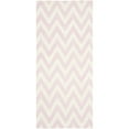 thumbnail image 5 of SAFAVIEH Dhurrie Bentley Chevron Zigzag Wool Area Rug, Pink/Ivory, 10' x 14', 5 of 10