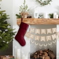thumbnail image 3 of Vintage Velvet Christmas Stocking,Burgundy Xmas Stocking,Sock Christmas Hanging Decoration,14.17"Large Thick Soft Velvet Hanging,Fireplace Candy Gift Family New Year Holiday Party Ornament 1Pc, 3 of 3