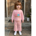 thumbnail image 2 of RUINIXCW Toddler Baby Girl Birthday Outfit Long Sleeve Sweatshirt Pants 2 Pcs Set, 2 of 9