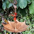thumbnail image 5 of Inverted Umbrella Butterfly Hanging Bird Feeder, Bird Feeders Outdoors, Hangable Hummingbird Food Tray, 9.25×11.02In Adorable Anti-Spill Decorative Umbrella-Shaped Bird Feeding Tray (1Pc, B), 5 of 5