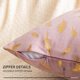 thumbnail image 4 of Paquete de 2 fundas de almohada decorativas navideñas de 18 x 18 pulgadas con hojas de plumas doradas, almohadas cuadradas de terciopelo, 4 of 6