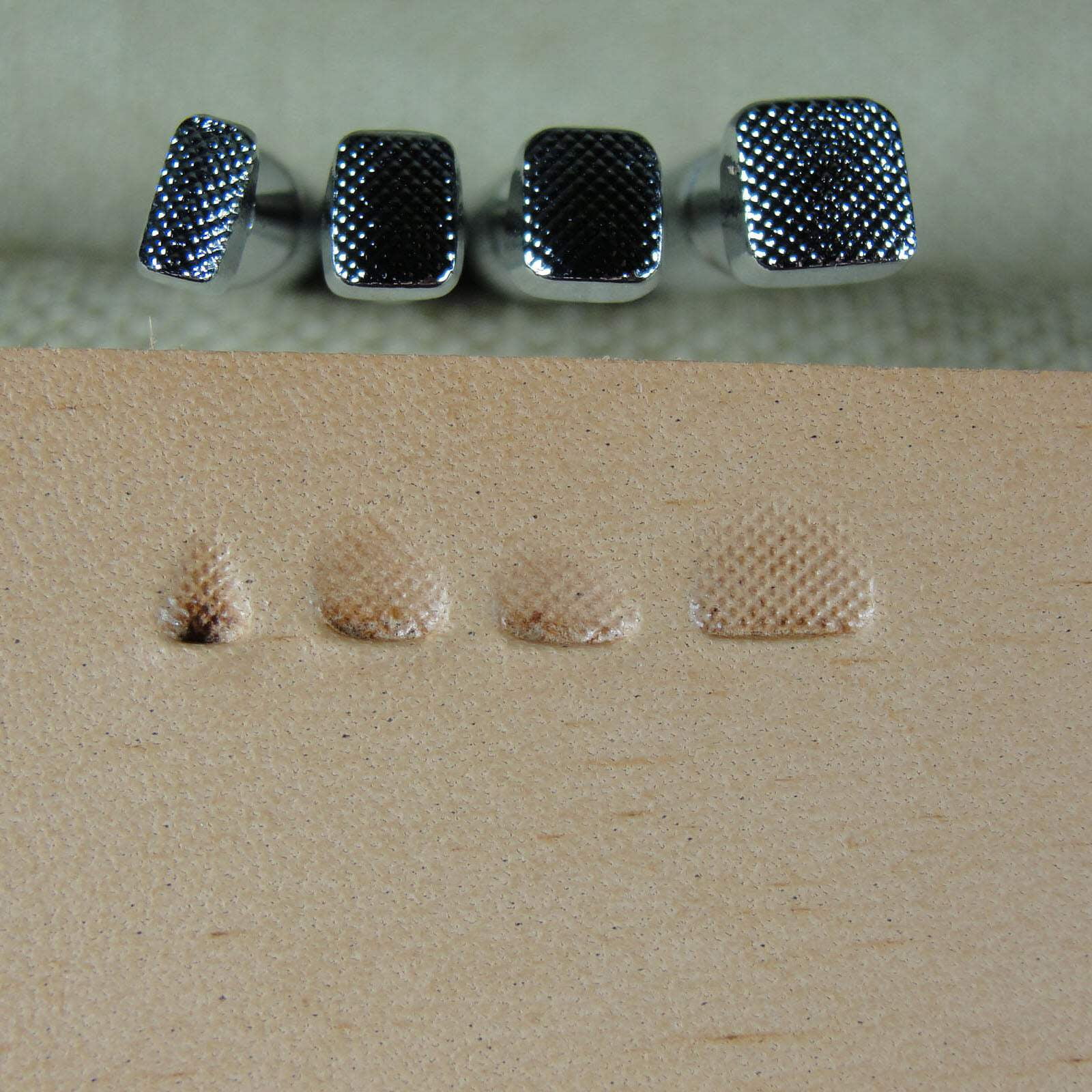 Checkered Beveler Leather Stamps, Set of 4 Stamping Tools