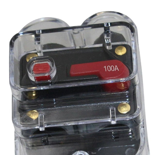 maskred Car Auto Audio Radio In Line Breaker Circuit Fuse For DC 12V Black 100A 1Set