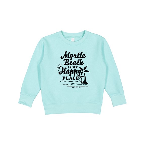 Inktastic Myrtle Beach is My Happy Place with Palm Trees Toddler Sweatshirt