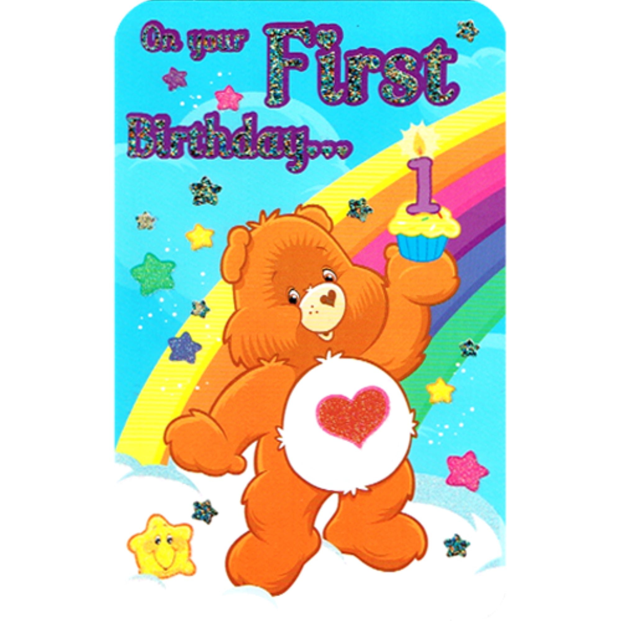 RARE Care Bears Rainbow Cartoon Kids Birthday Party Thank You Notes w/Envelopes 