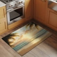 thumbnail image 2 of 2x3 Ft Entryway Area Rug, Summer Coastal Beach Kitchen Rug Runner Washable Floor Mat, Coastal Ocean Tropical Palm Tree Non Slip Indoor Door Mat Throw Carpet for Bathroom Living Room Bedroom, 2 of 8