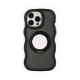 thumbnail image 2 of Artikl Cotton MagSafe Compatible Frosted Case with Stand & Mirror for iPhone 16 Pro Max - Black, 2 of 5