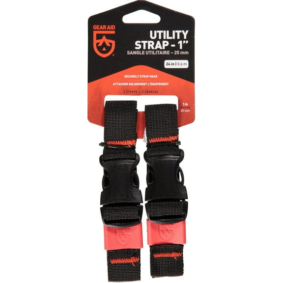 Gear Aid 1" Wide Gear Organizing Utility Strap 2-Pack - 24" - Black