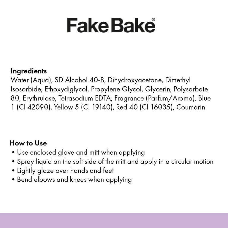 Fake Bake Flawless Darker Self-Tanning Liquid Streak-Free, Long-Lasting  Natural Glow For All Skin Tones - Sunless Tanner Includes Professional