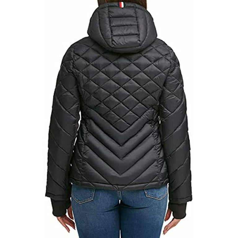 Tommy Womens Packable Puffer Jacket Size: Medium, Color: black Walmart.com