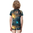 thumbnail image 3 of Hogwarts Legacy Boys Two Piece Rash Guard Swimsuits Kids Short Sleeve Swimwear Sets Bathing Suit, 3 of 7