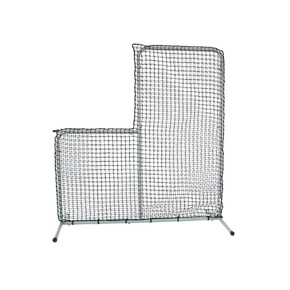 SKYWALKER SPORTS Baseball Softball Pitchers L Screen, 6 FT Protective Training Pitching Screen, Powder Coated, Heavy Duty Steel Frame and Durable, UV Protected Netting