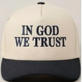 thumbnail image 2 of In God We Trust Embroidered Two-Tone Canvas Trucker Hat, In God We Trust Cap, Headwear, In God We Trust Hat, 2 of 3