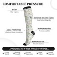 thumbnail image 3 of Bixox Aerial Flora Print Compression Socks,Compression Socks Women & Men Circulation for Medical,Running,Athletic, 3 of 7