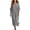 Gray, variant on Women's Summer Maxi Dresses V-Neck Striped Kaftan Loose Fit Flowy Long Dresses Short Sleeve Beach Cover Up