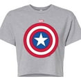 thumbnail image 3 of Marvel Captain America - Logo Shield - Juniors Cropped Graphic T-Shirt, 3 of 5