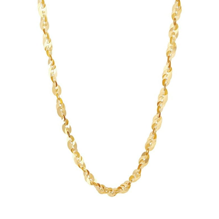 Women's Welry 3mm Cleo Link Chain Necklace in 10kt Yellow Gold, 18