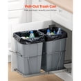thumbnail image 2 of KFFKFF Kitchen Cabinet Pullout Garbage Bin, 27QTx2 Dual Under Sink Waste Disposal and Recycling Unit, Under Counter Trash Holder, Equipped with Robust Metal Full Slide Mechanism and Handle, 2 of 9