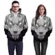 thumbnail image 2 of Sudadera con capucha con estampado 3D de calavera para hombre y mujer, jersey de lobo Premium, chándal con capucha, ropa de gran tamaño, Otoño e Invierno, 2 of 4