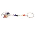 thumbnail image 4 of Fyearfly Llavero del árbol De La Vida, 7 Chakras Curativos De Cristal Sintético, Piedra Caída, Piedras Preciosas Naturales, Llavero De Coche, Llavero Curativo Reiki para Bolso, Mochila, 4 of 5