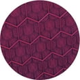 thumbnail image 1 of Ahgly Company Machine Washable Indoor Round Transitional Dark Magenta Purple Area Rugs, 5' Round, 1 of 7