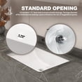 thumbnail image 4 of 16-Inch Undermount Ceramic Bathroom Sink with Concealed Overflow & Pre-Drilled Template for Easy DIY Installation, Modern White Basin for Seamless Vanity Setup, 4 of 9