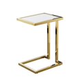 thumbnail image 2 of Inspired Home Noelani End Table Hight Gloss Lacquer Finish Top Polished Stainless Steel Base, 2 of 9