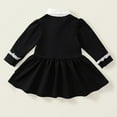 thumbnail image 6 of Odeerbi 2-8 Years Kids Girls Long Sleeve Lace Cotton A-Line Dress Spring Fall Bow Princess Dresses Children Cute Round Neck Casual Dress Kids Girls Clothes, 6 of 9