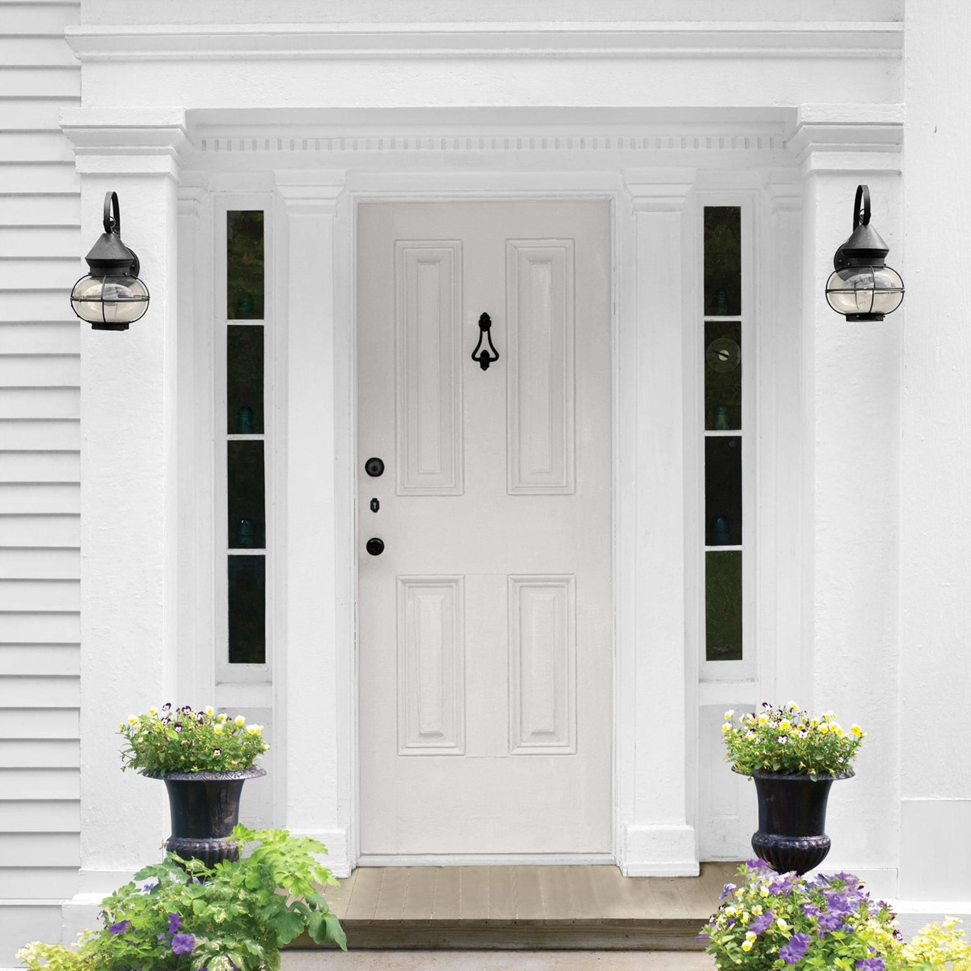 Glidden One Coat Go To Gray / Grey Semi-Gloss Exterior Paint with Primer, 1 Gallon